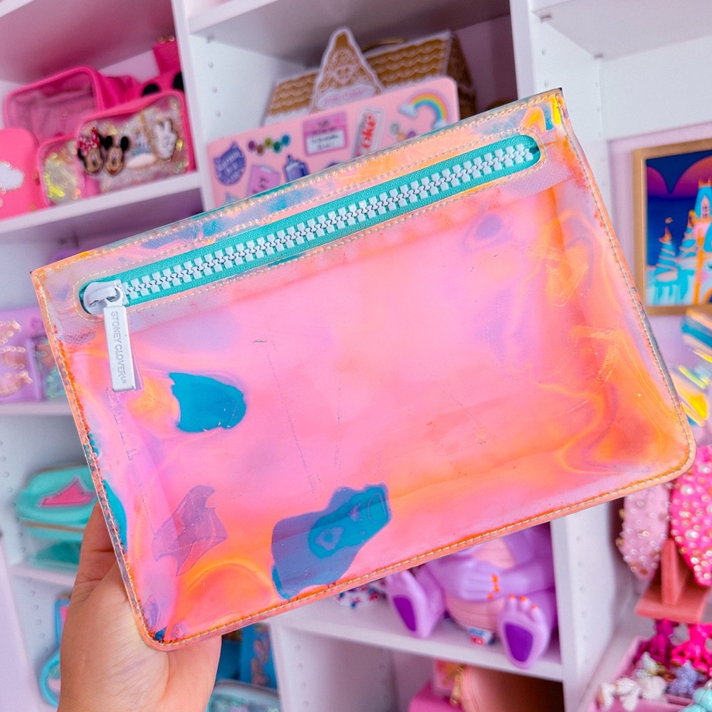 ❌ SOLD ❌ Stoney Clover Lane Iridescent Makeup Bag *damaged*